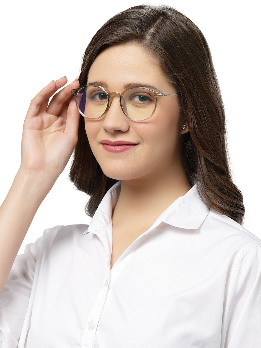 Light Brown Transparent Glasses Frames