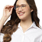 Round Shaped Transparent Brown Shades Glasses