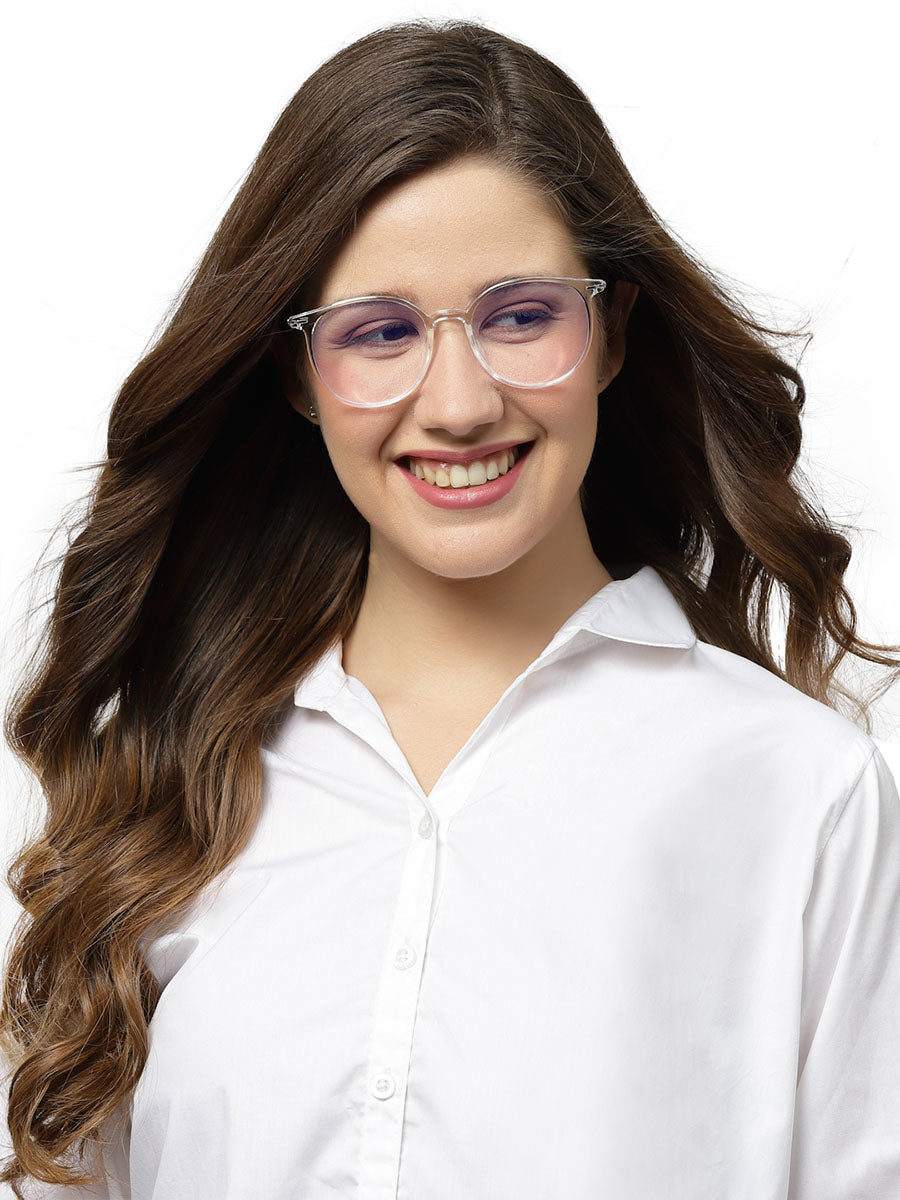 Transparent Round Eyeglass Frames for Women