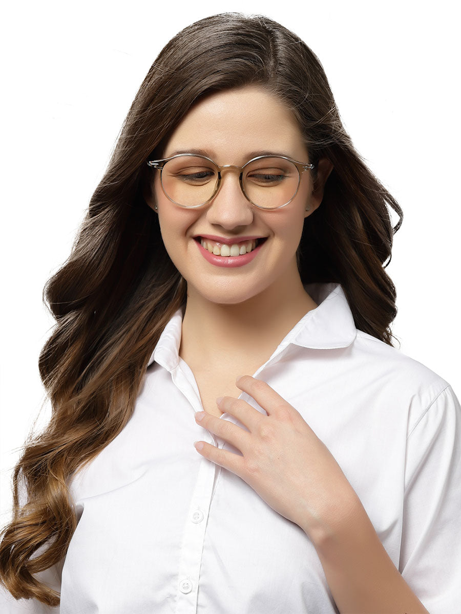 Light Brown Transparent Glasses Frames