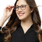 Grey Glasses Frames Ladies Round Chasma