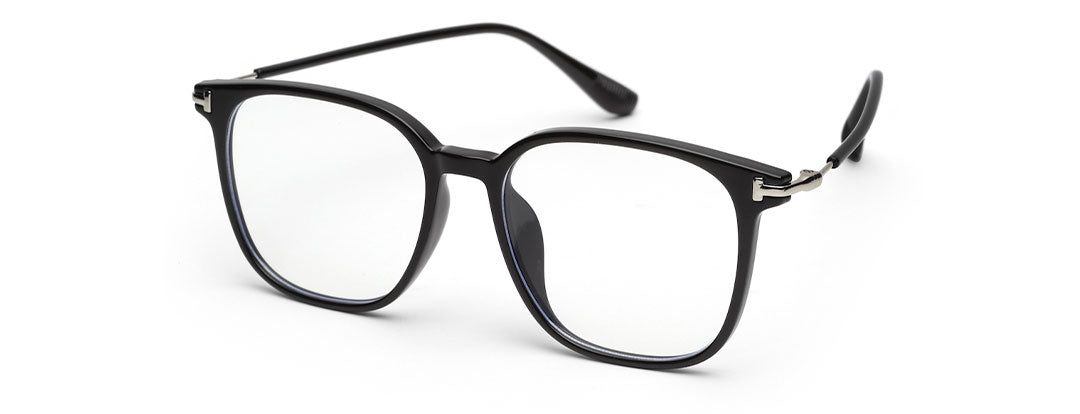 Glossy Black Full Rim Square Frame