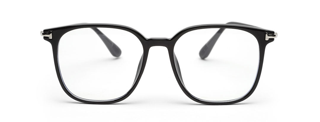 Glossy Black Full Rim Square Frame