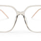 Large Square Transparent Glasses Mens with Rose Gold Temple