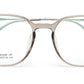 Trendy Titanium Transparent Mens Clear Frame Glasses with Silver Temple