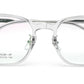 Titanium Transparent Silver Square Eyeglasses