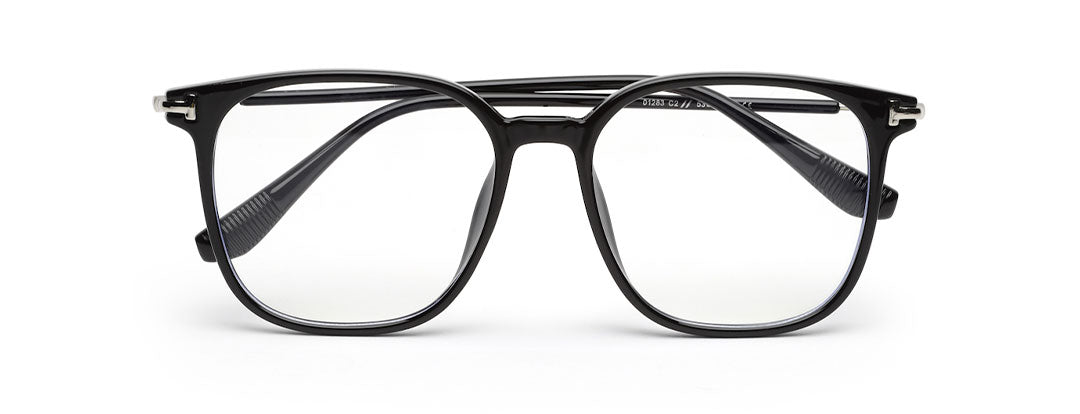 Glossy Black Full Rim Square Frame