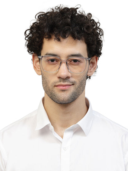 Square Clear Transparent Frame Glasses for Men