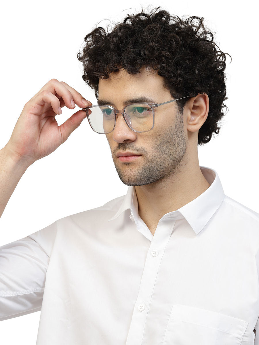 Square Clear Transparent Frame Glasses for Men