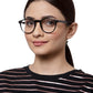 YourSpex Black Unisex Wayfarer Glasses Frames for Women