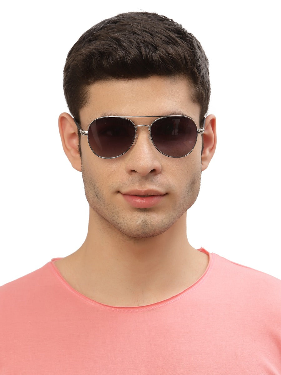 Black Aviator Polarised UV Sunglass