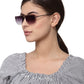 Gradient Black Half Oval UV Sunglass