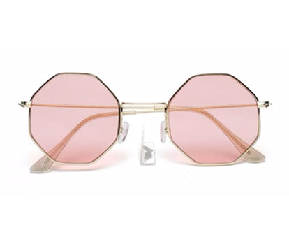 Pink Hexagon UV Protected Sunglass for Women