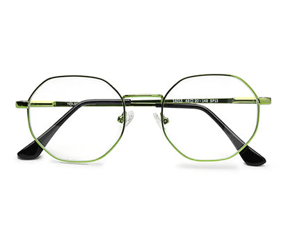 Stylish Hexagon Green Spectacles
