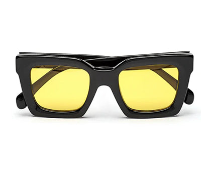 Vintage Thick Yellow Square Sunglass