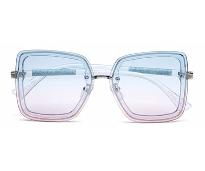 Gradient Light Blue Pink UV Sunglass for Women