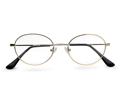 Elegant Oval Gold Spectacles