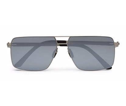 Zenith UV400 Titanium Silver Grey Rectangle Polarized Goggles for Men