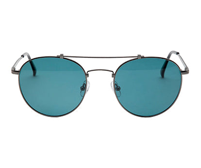 Grey Black Polarised Oval shaped UV Sunglass