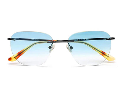 Rimless Gradient Blue Sunglasses