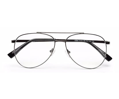 METALLIC GREY AVIATOR UNISEX GLASSES