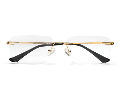 Rimless Golden Rectangle Spectacles