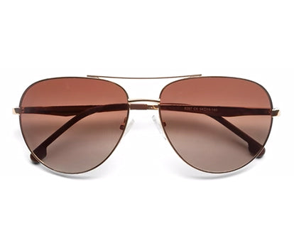 Golden Aviator Full Rim Metal Sunglasses