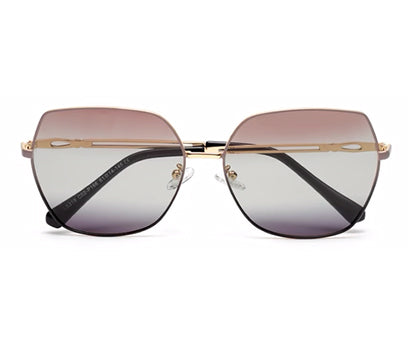 Gradient Light Brown Large Square UV Protection Sunglass for Men & Women