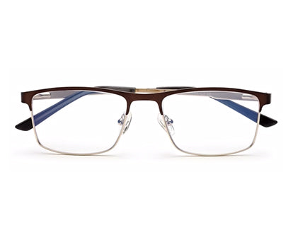 Copper Gold Rectangle Eyeglasses for Men