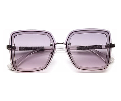 Gradient Blue Pink Large Squared UV Sunglass