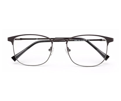 METALLIC GREY UNISEX CLUBMASTER EYEGLASSES