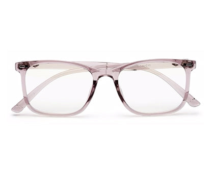 Transparent Light Mauve Square Eyeglass for Women