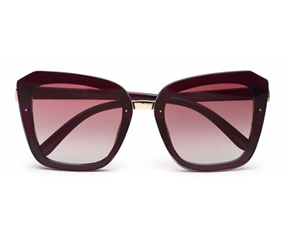 Wine Square Shaped UV 400 Sunglass for Women