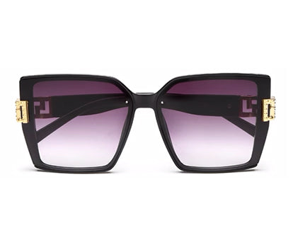 Gradient Black Square UV 400 Polarised Sunglass for Women