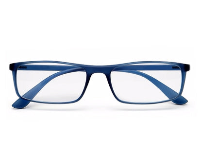 Blue Matte YourSpex Flex Rectangle Eyeglass for Men