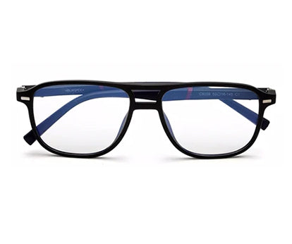 Dark Blue Square Clip-On Eyeglasses for Men