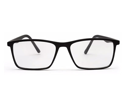 Black Matte YourSpex Flex Rectangle Eyeglass for Men