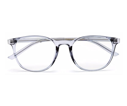 Transparent Blue Oval Eyeglasses for Men and Women