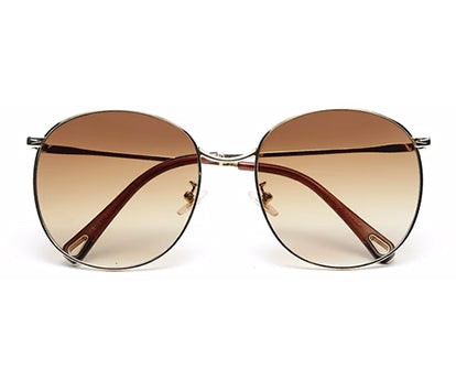 Gradual Brown Oval Shaped UV Sunglass for Women
