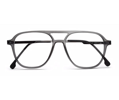 Light Grey Full-Rim Square Eyeglasses for Men