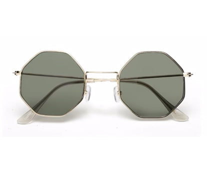Green Hexagon Unisex UV Protected Sunglass