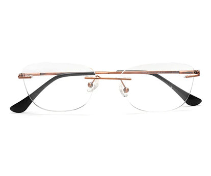 Rimless Golden Square Spectacles Frames