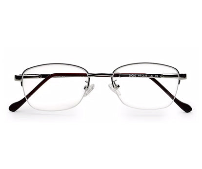 Silver Half Rim Square Unisex Sleek Spectacles