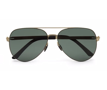 Zenith UV400 Titanium Large Aviator Polarized Sunglasses in Golden Frame
