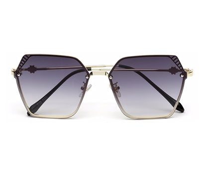 Gradient Blue Irregular UV Sunglass for Women