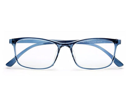 Blue Transparent Rectangle Eyeglasses for Men and Women