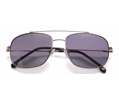Gold Square Full Rim Metal Sunglasses For Men