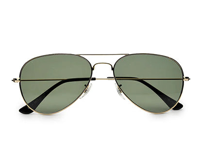 GoldPilot Aviator Green Lens Classic Shade Sunglasses