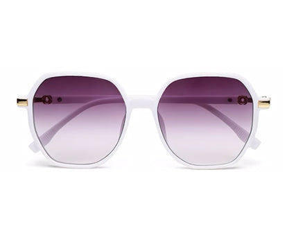 White Oval UV Sunglass for Women