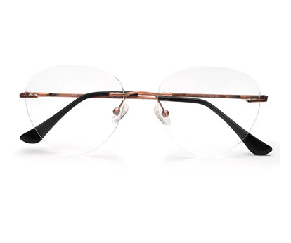 Rimless Rose Gold Spectacle Frames